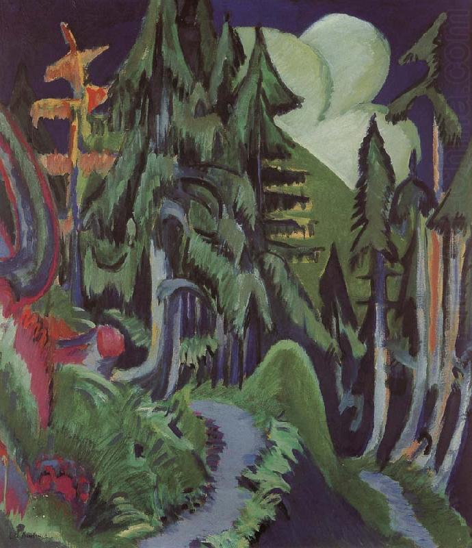 Ernst Ludwig Kirchner Mountain forest china oil painting image